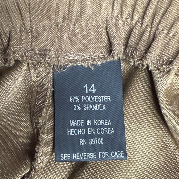 r&k originals Brown Leaf Long Sleeve Jacket Dress Pants Top Suede Feel XL - Picture 9 of 14